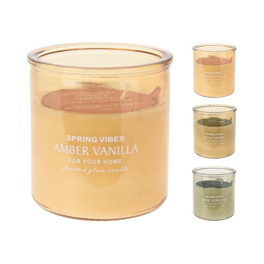 VASO VETRO CCANDELA 10CM 3ASS